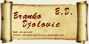 Branko Đolović vizit kartica